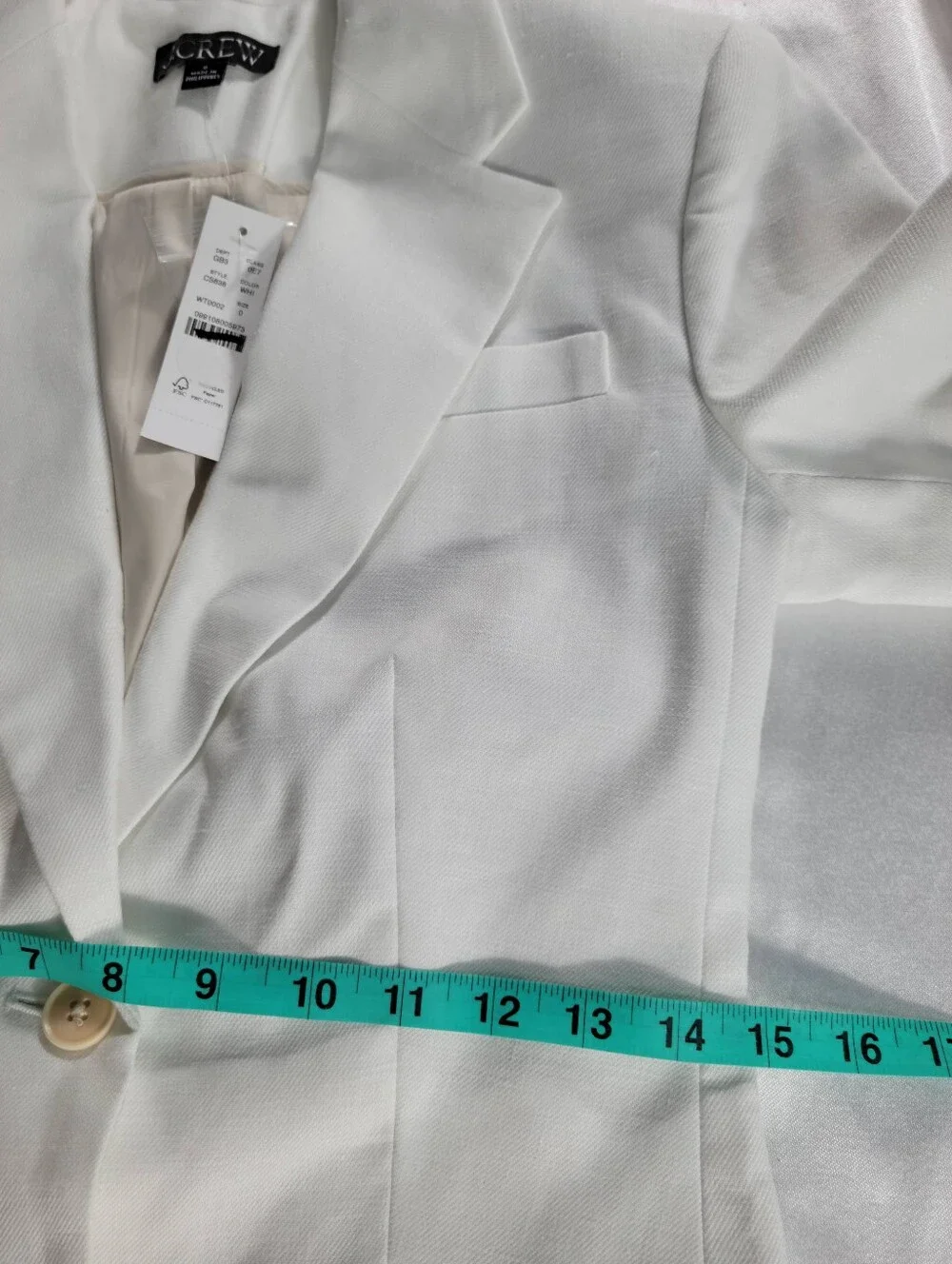 J Crew Margeaux blazer in stretch linen blend CS638 NEW Size 0